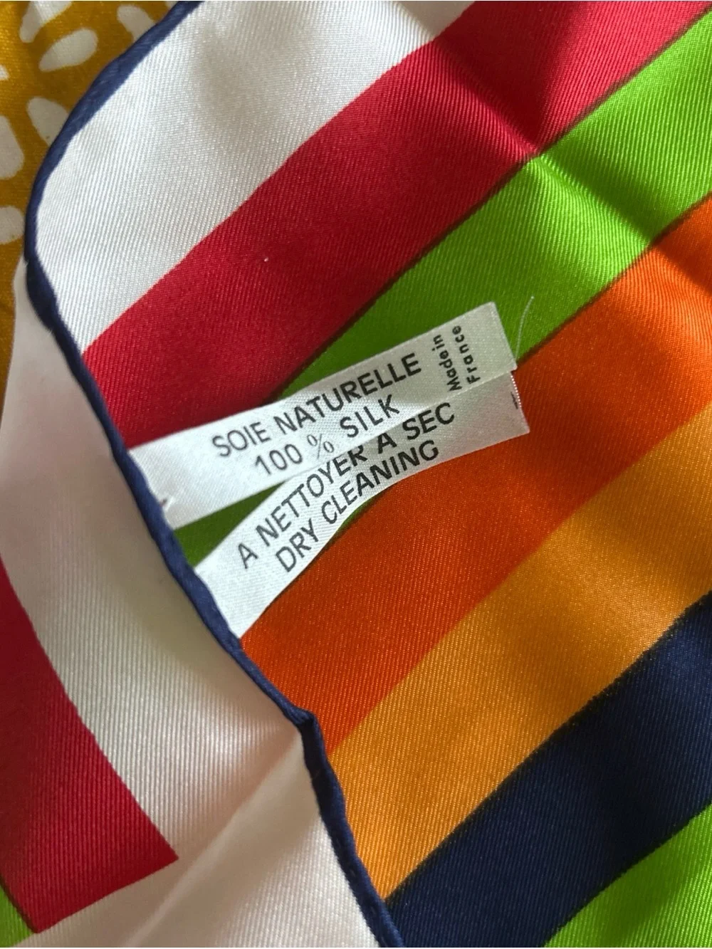 Pierre Cardin Bright Multicolor Vertical Stripe Silk Scarf Vintage